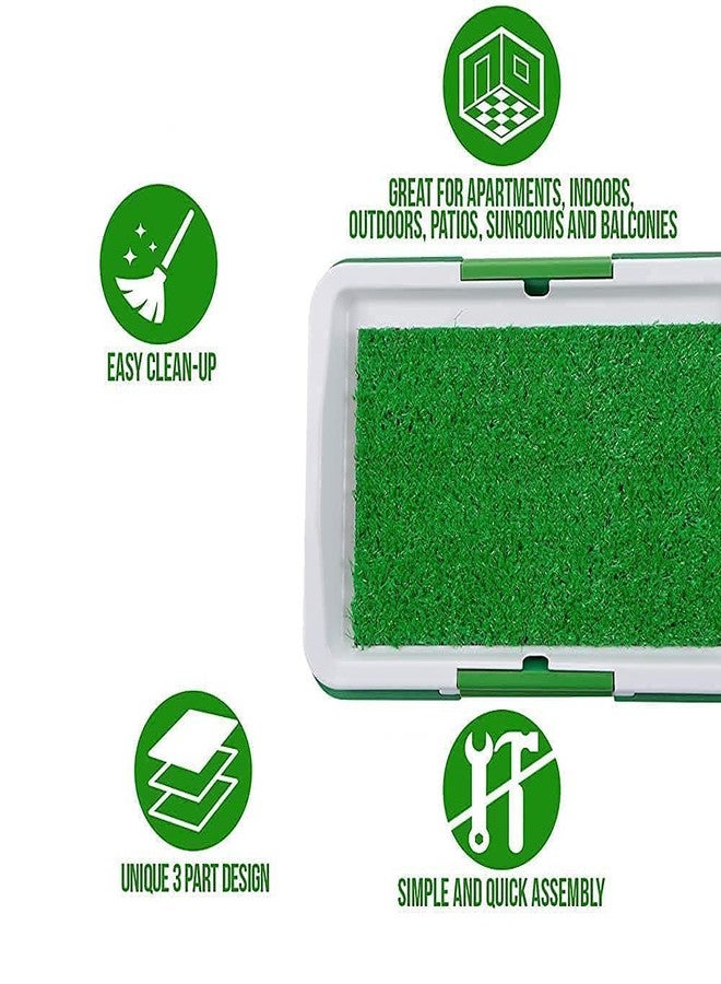 Nirgun Empex Puppy Potty Training pad - Washable & Reusable Dog Potty Tray with Lawn Fake Grass for Home Balcony Outdoor Garden,Dog Pee Toilet Training pad (1pcs/Plastic) - Image 5